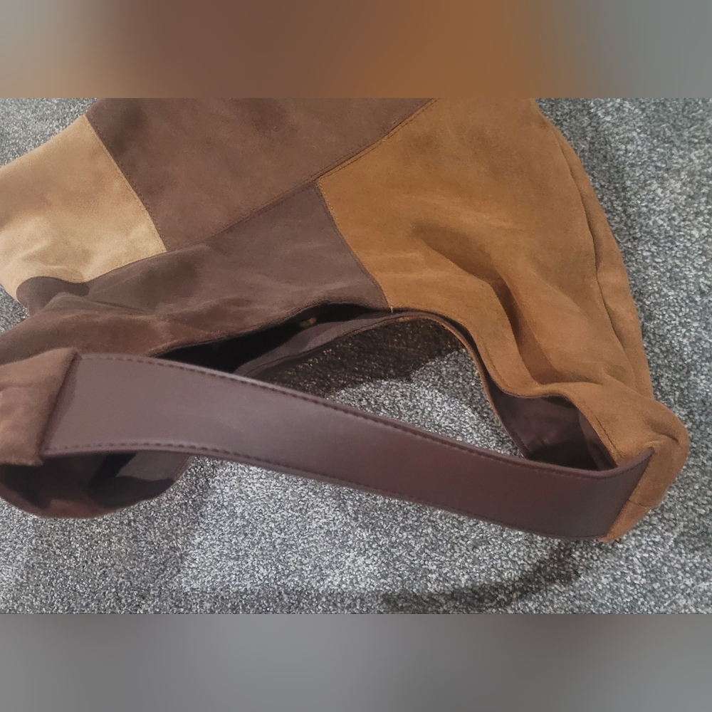 Nwot Steve Madden Suede Texture Patchwork Hobo Ba… - image 5